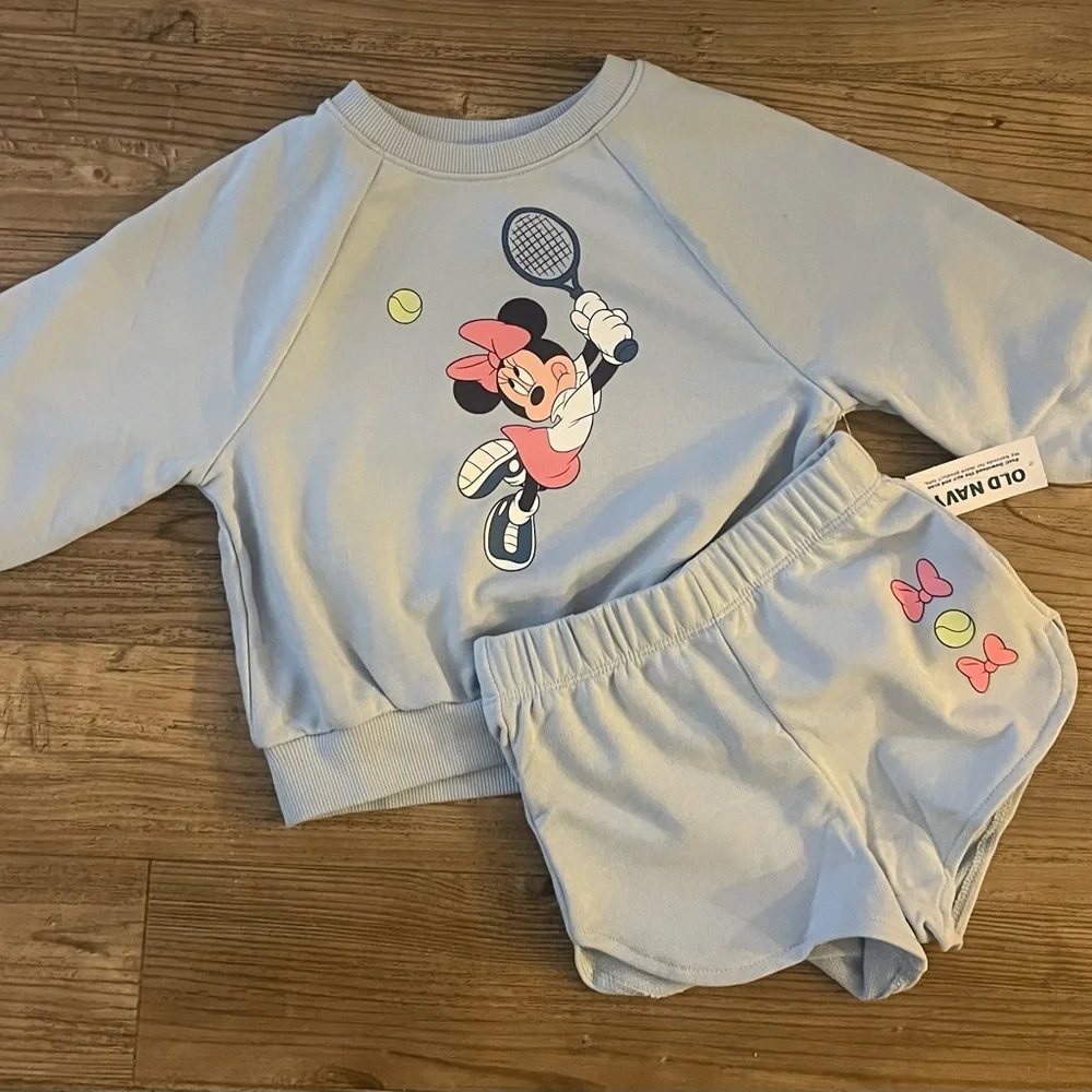 NEW…Disney French Terry Sweatshirt and Short Set